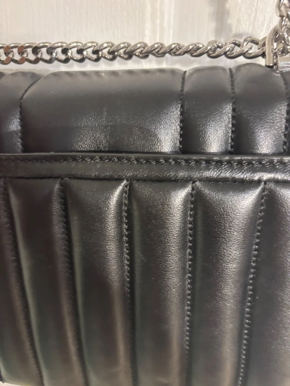 Michael Kors Black Quilted Chain Shoulder Crossbody Bag